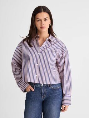 Straight-Hem Shirt in French Blue